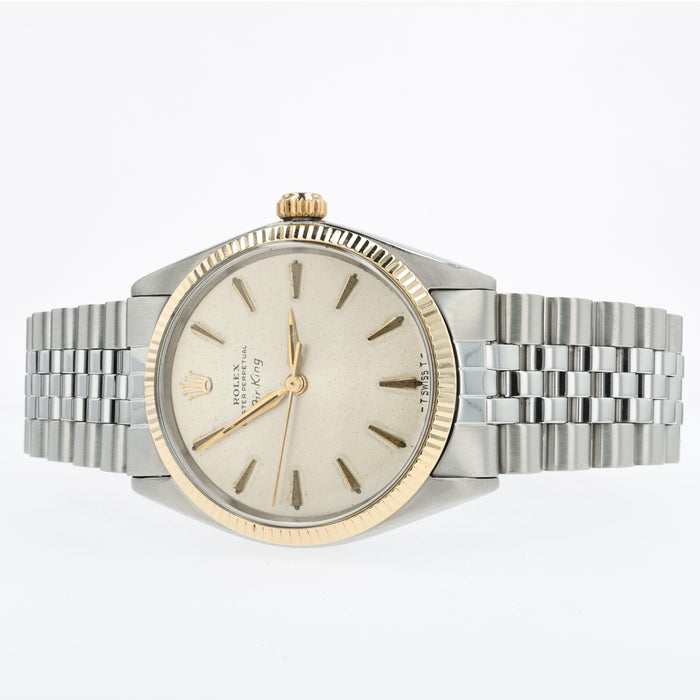 Rolex Air-King Silver Dial Yellow Gold & Stainless Steel 34MM 5501