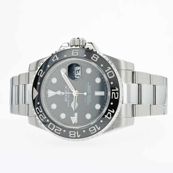 Rolex GMT-Master II Automatic 40mm Black Dial Stainless Steel 116710LN