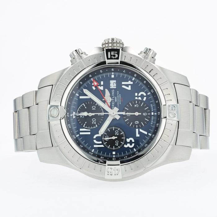 Breitling Avenger Chronograph GMT Blue Dial Stainless Steel 45mm A24315