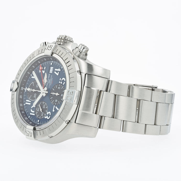 Breitling Avenger Chronograph GMT Blue Dial Stainless Steel 45mm A24315