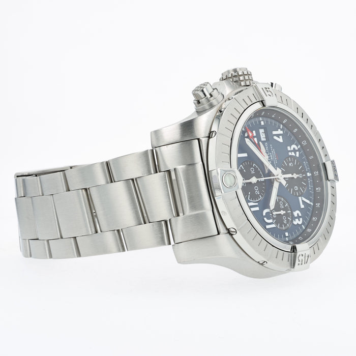 Breitling Avenger Chronograph GMT Blue Dial Stainless Steel 45mm A24315