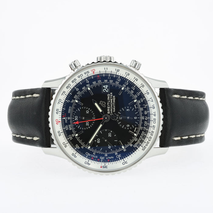 Breitling Navitimer Heritage Chronograph Black Dial Stainless Steel A13324