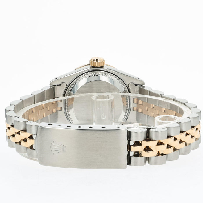Rolex Lady-Datejust 26MM 18k Yellow Gold & Steel Blue Diamond Dial 69173