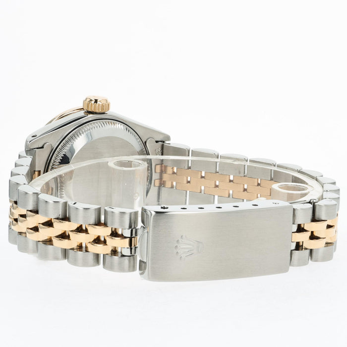 Rolex Lady-Datejust 26MM 18k Yellow Gold & Steel Blue Diamond Dial 69173