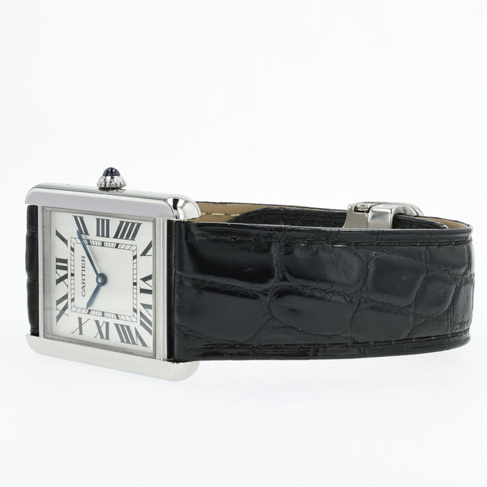 Cartier Tank Solo Large Quartz Silver Dial Stainless Steel W5200003 3169