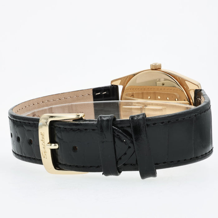 Rolex Cellini Danaos Manual Winding Black Dial 18K Yellow Gold 4233