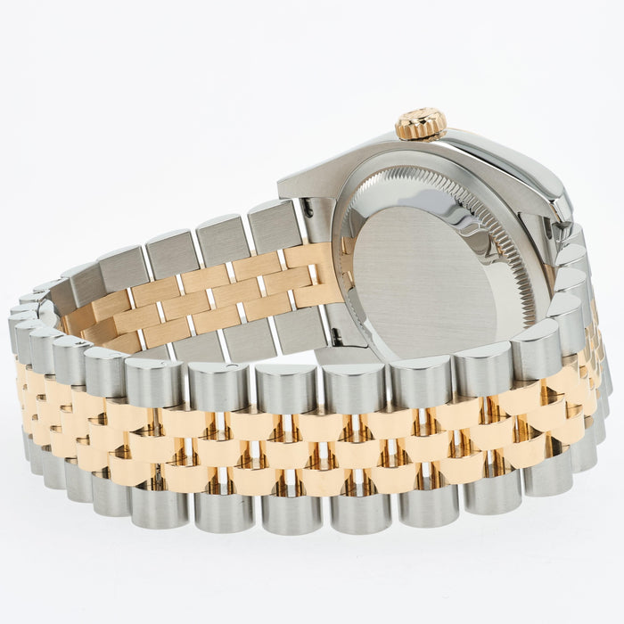 Rolex Datejust 36 Silver Floral Dial 18K Yellow Gold & Steel Jubilee 116233