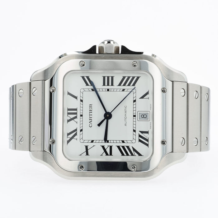 Cartier Santos De Cartier Large Silver Dial Stainless Steel WSSA0018 4072