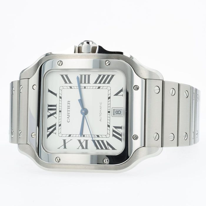 Cartier Santos De Cartier Large Silver Dial Stainless Steel WSSA0018 4072