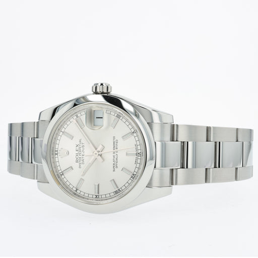 Rolex Datejust 31 Silver Stick Dial Oyster Bracelet Stainless Steel 178240