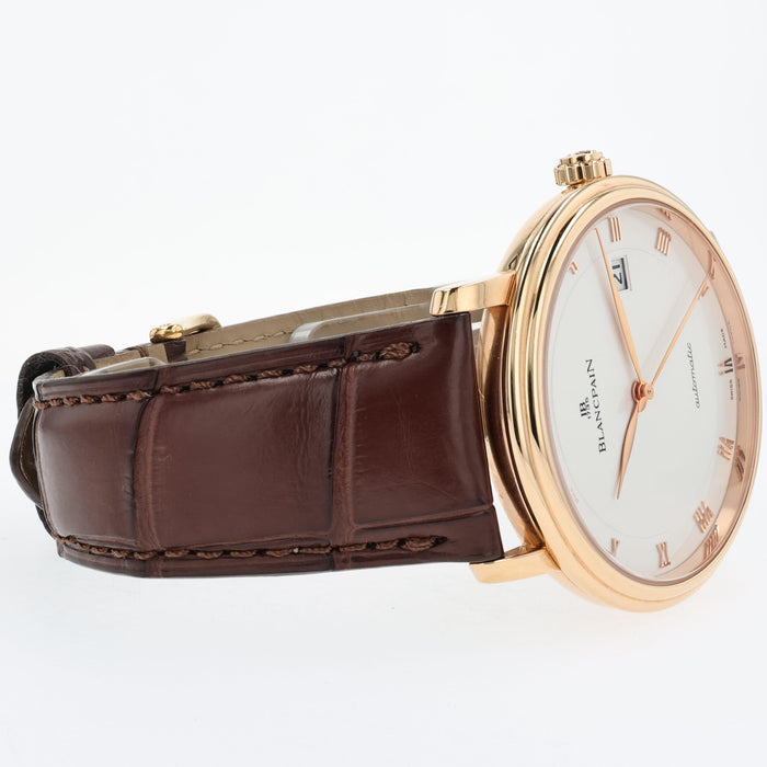 Blancpain Villeret Ultra Slim 18K Rose Gold Silver Dial 38MM 6223-3642-55B