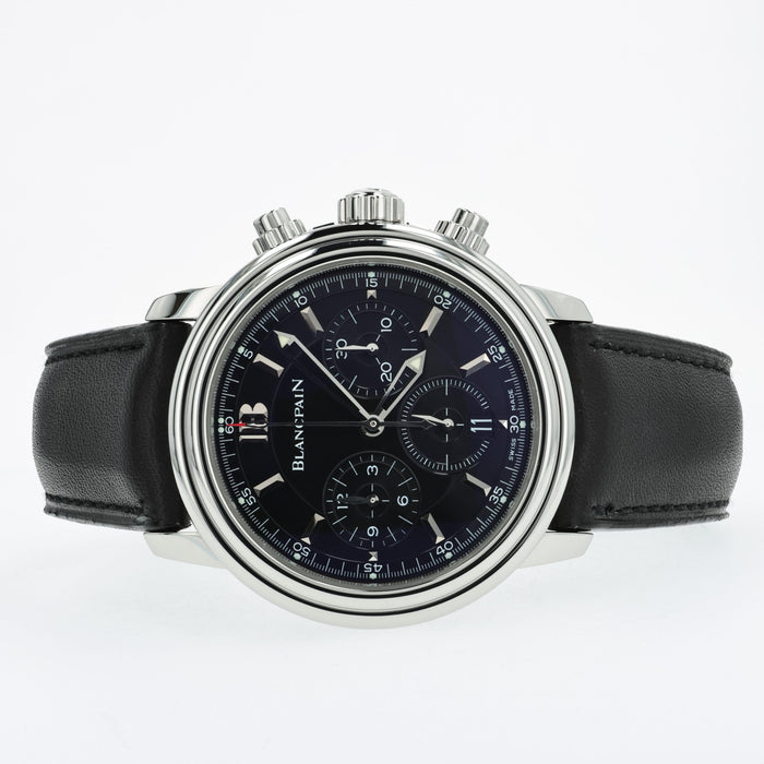 Blancpain Leman Chronograph Black Dial Stainless Steel 38mm 2185-1130-53