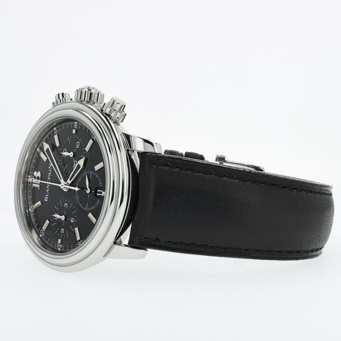 Blancpain Leman Chronograph Black Dial Stainless Steel 38mm 2185-1130-53