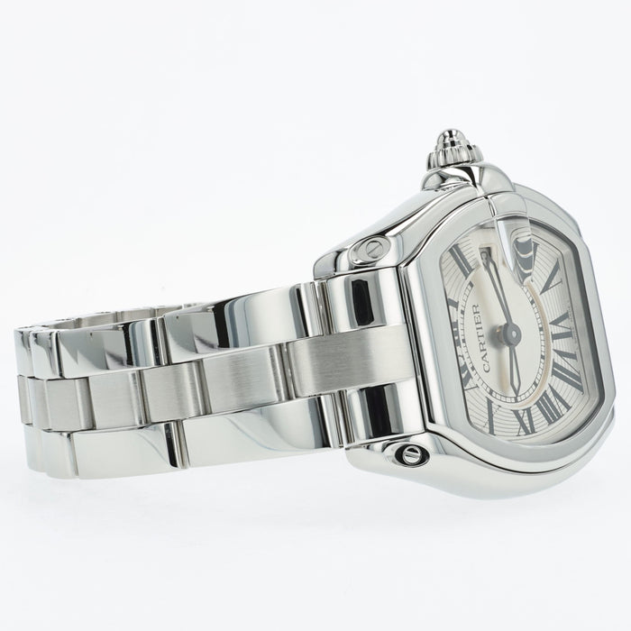 Cartier Roadster Ladies Small Silver Dial Quartz Stainless Steel W62016V3 2675