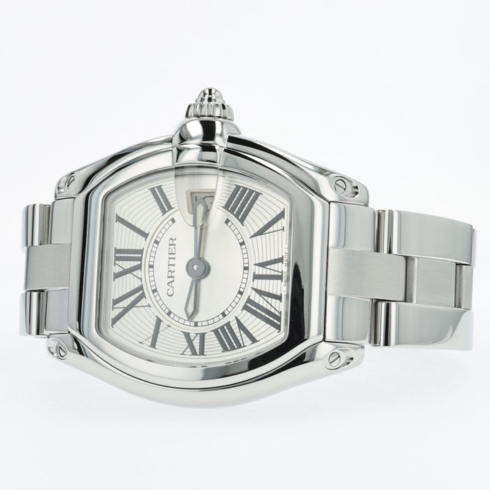 Cartier Roadster Ladies Small Silver Dial Quartz Stainless Steel W62016V3 2675