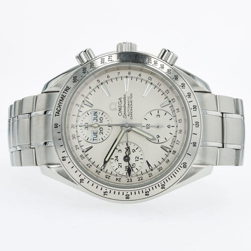 Omega Speedmaster Day Date GMT Silver Dial Stainless Steel Automatic 3221.30