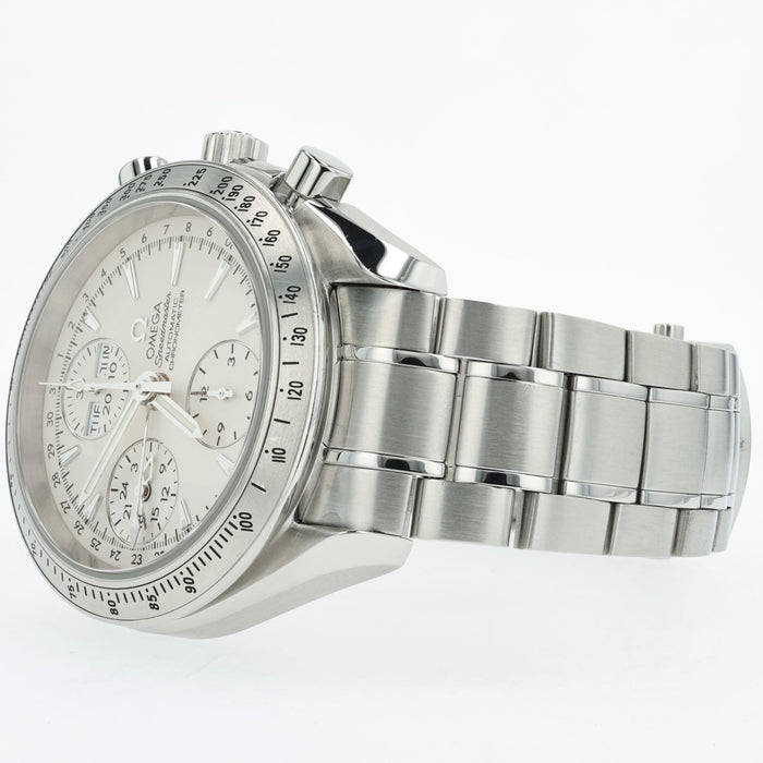 Omega Speedmaster Day Date GMT Silver Dial Stainless Steel Automatic 3221.30