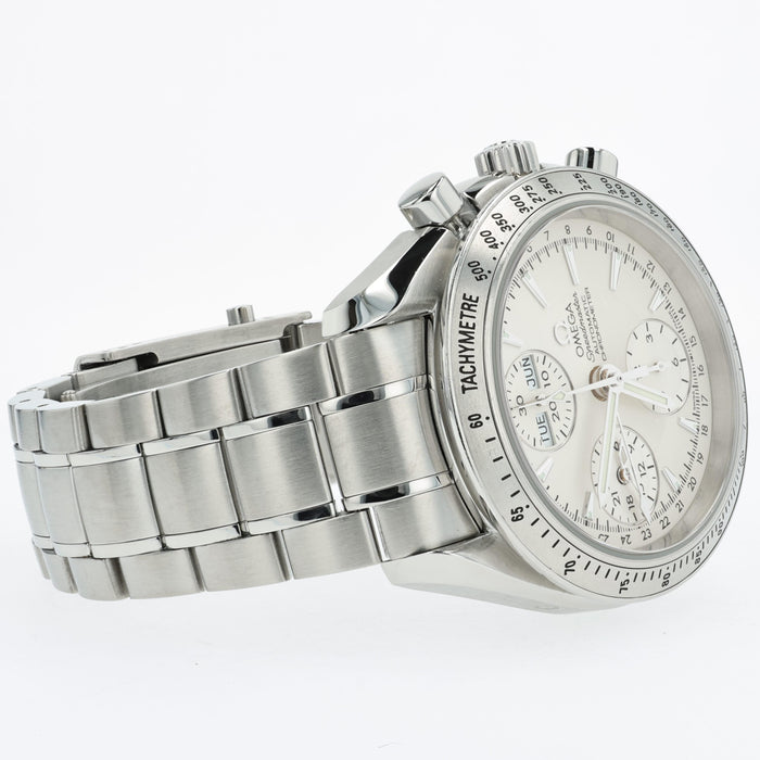 Omega Speedmaster Day Date GMT Silver Dial Stainless Steel Automatic 3221.30