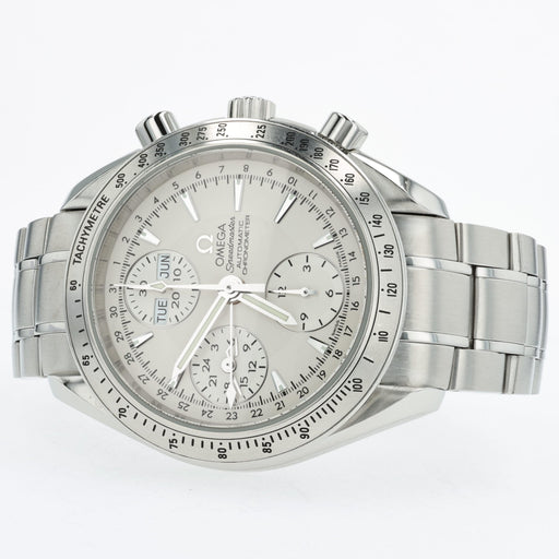 Omega Speedmaster Day Date GMT Silver Dial Stainless Steel Automatic 3221.30