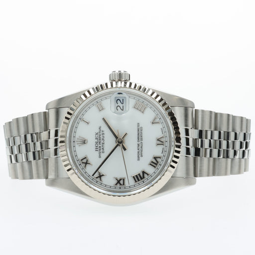 Rolex Datejust 31mm White Roman Numeral Dial Stainless Steel Jubilee 68274
