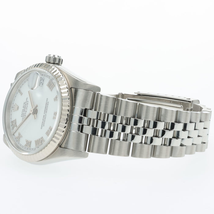 Rolex Datejust 31mm White Roman Numeral Dial Stainless Steel Jubilee 68274