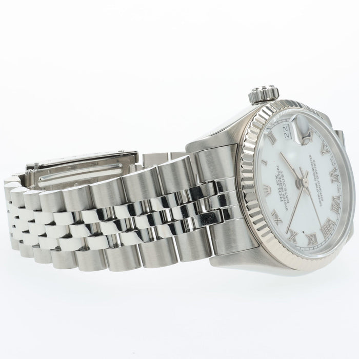 Rolex Datejust 31mm White Roman Numeral Dial Stainless Steel Jubilee 68274