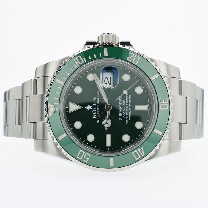 Rolex Submariner Date Green Dial Hulk Stainless Steel 40mm Oyster 116610LV