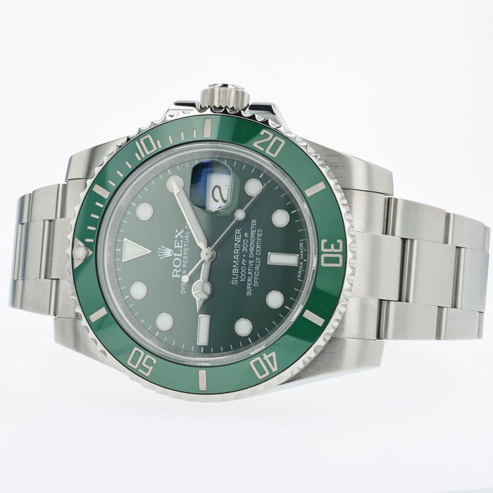 Rolex Submariner Date Green Dial Hulk Stainless Steel 40mm Oyster 116610LV