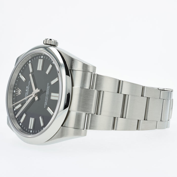 Rolex Oyster Perpetual 41 Black Stick Dial Automatic Stainless Steel 124300