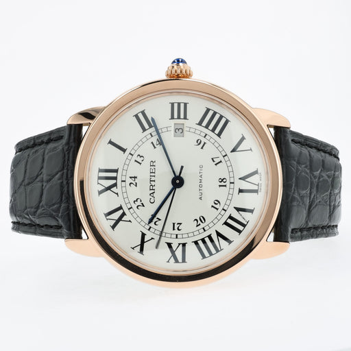 Cartier Ronde Solo 18K Rose Gold Silver Dial Automatic W6701009 3516