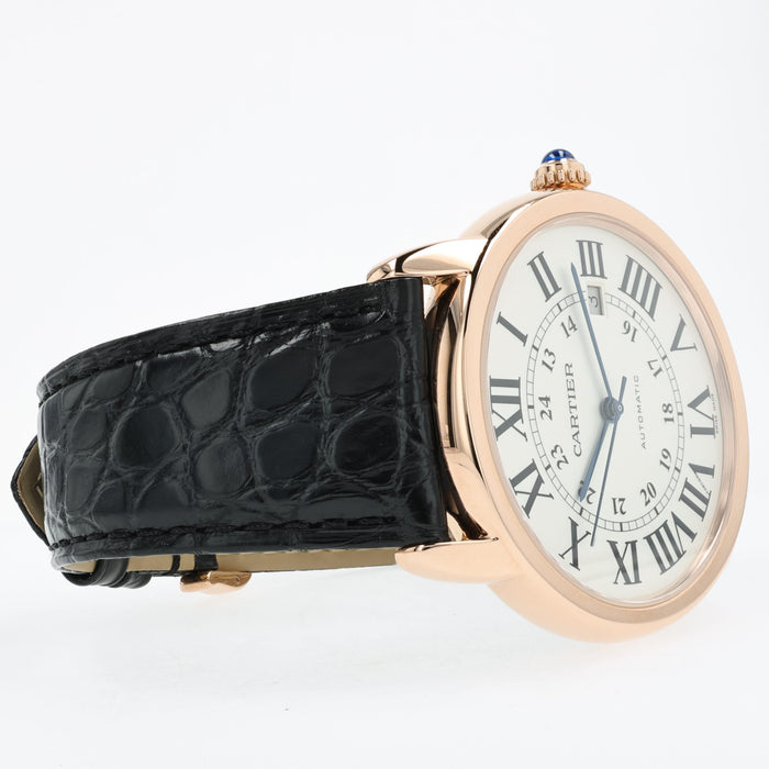 Cartier Ronde Solo 18K Rose Gold Silver Dial Automatic W6701009 3516
