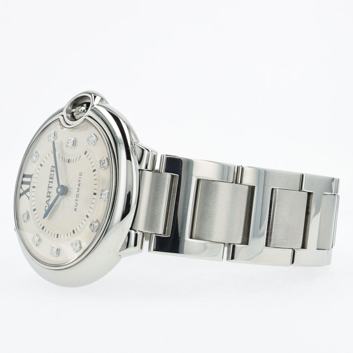 Cartier Ballon Bleu Automatic Diamond Silver Dial 36mm WE902075 3284