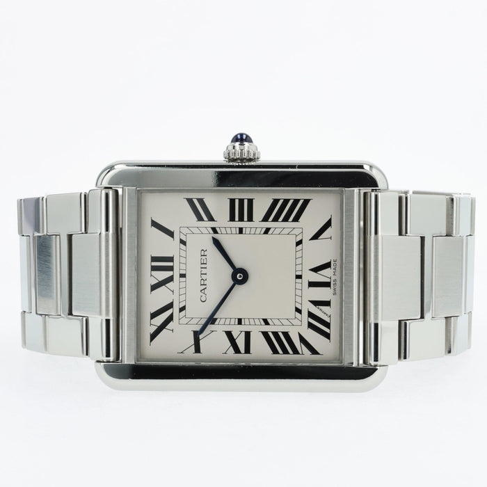 Cartier Tank Solo Large Stainless Steel Silver Dial Quartz W5200014 3169