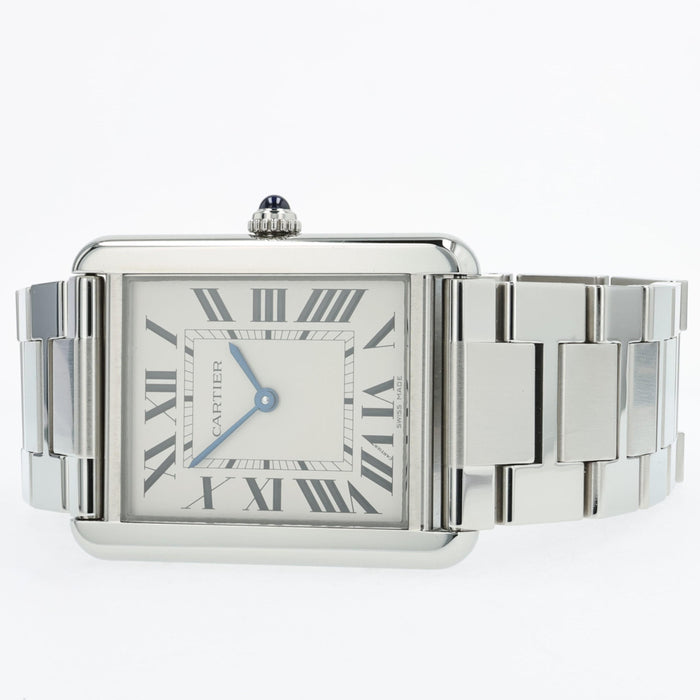 Cartier Tank Solo Large Stainless Steel Silver Dial Quartz W5200014 3169