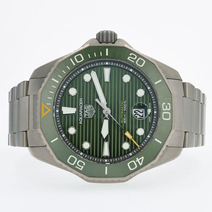 TAG Heuer Aquaracer Professional 300 Green Dial Titanium 43MM Automatic WBP208B