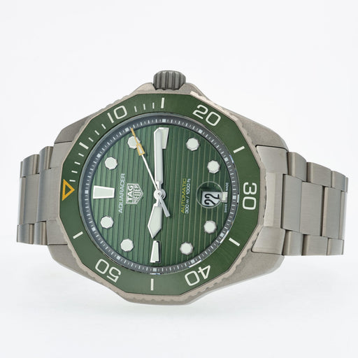 TAG Heuer Aquaracer Professional 300 Green Dial Titanium 43MM Automatic WBP208B
