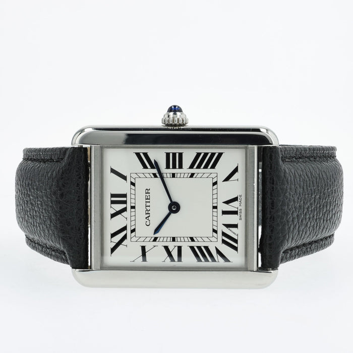 Cartier Tank Solo Large Stainless Steel Quartz Silver Dial WSTA0028 3169