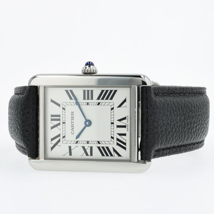 Cartier Tank Solo Large Stainless Steel Quartz Silver Dial WSTA0028 3169