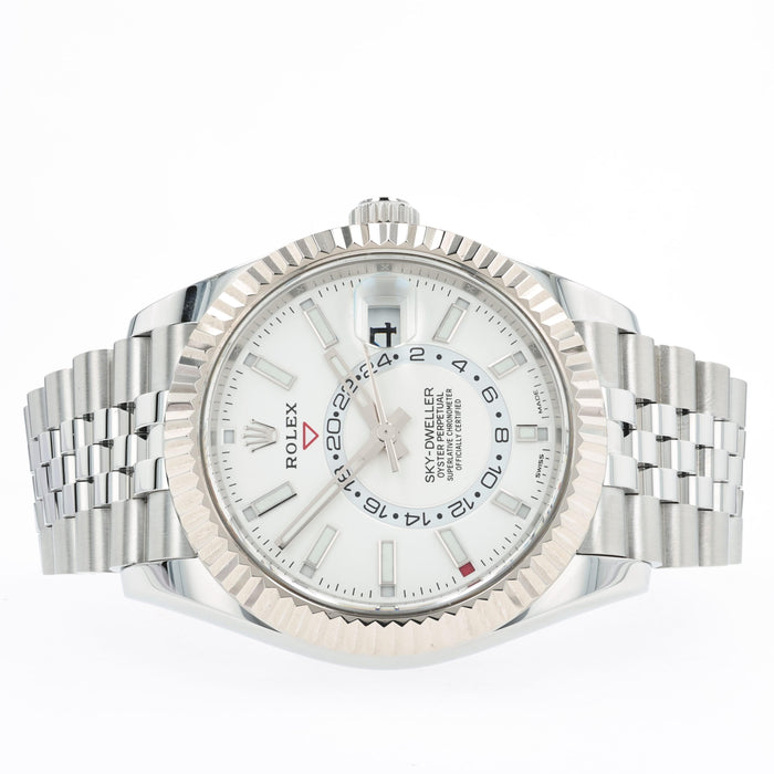 Rolex Sky-Dweller GMT White Dial Stainless Steel Jubilee Automatic 326934