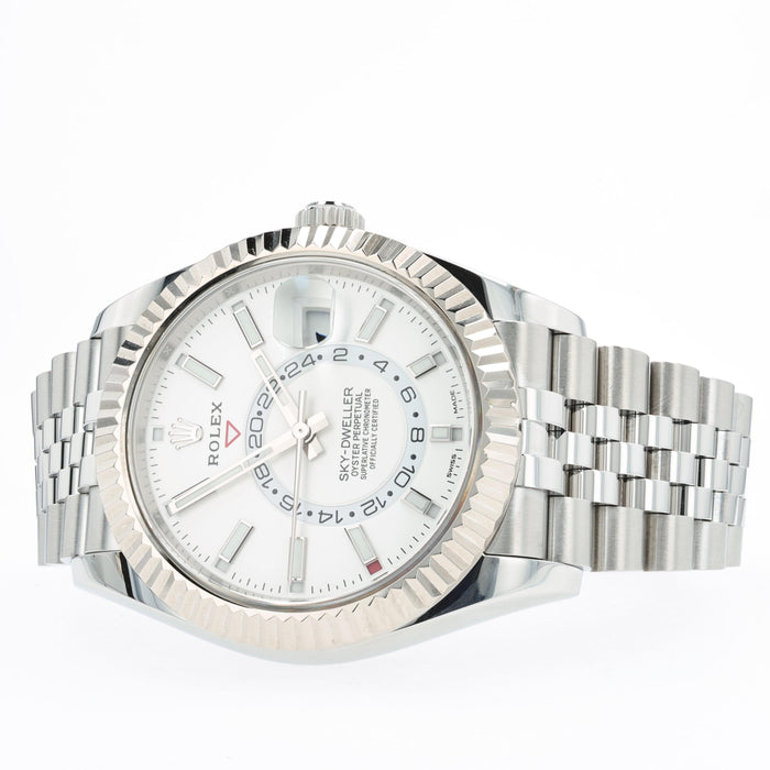 Rolex Sky-Dweller GMT White Dial Stainless Steel Jubilee Automatic 326934