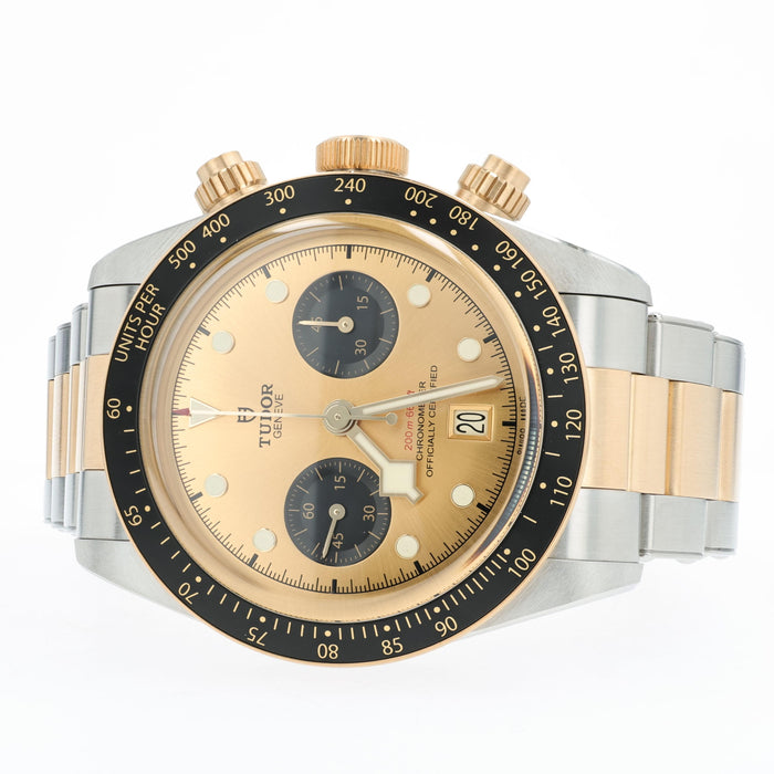 Tudor Black Bay Chronograph Black Dial 18k Yellow Gold & Stainless Steel 79363N
