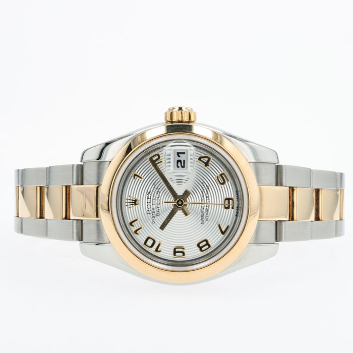 Rolex Lady-Datejust 26MM Silver Dial 18kt Yellow Gold & Stainless Steel 179163