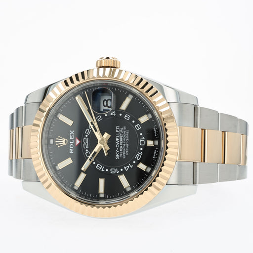Rolex Sky-Dweller Black Dial 42MM 18kt Yellow Gold & Stainless Steel 326933