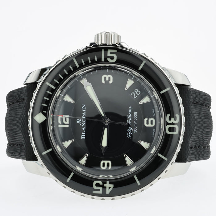 Blancpain Fifty Fathoms Black Dial Automatic Date Stainless Steel 5015-1130-52A