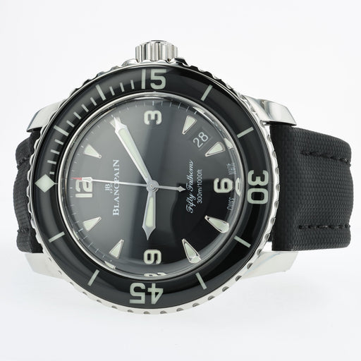 Blancpain Fifty Fathoms Black Dial Automatic Date Stainless Steel 5015-1130-52A