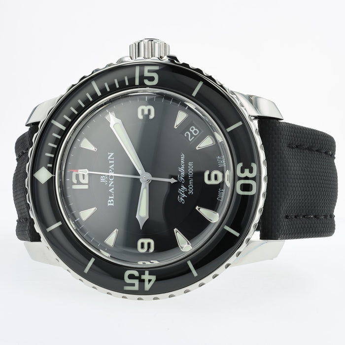 Blancpain Fifty Fathoms Black Dial Automatic Date Stainless Steel 5015-1130-52A