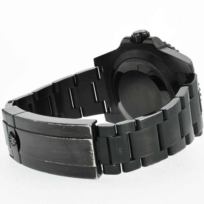 Rolex Submariner No-Date Black Dial Custom PVD Oyster Stainless Steel 114060