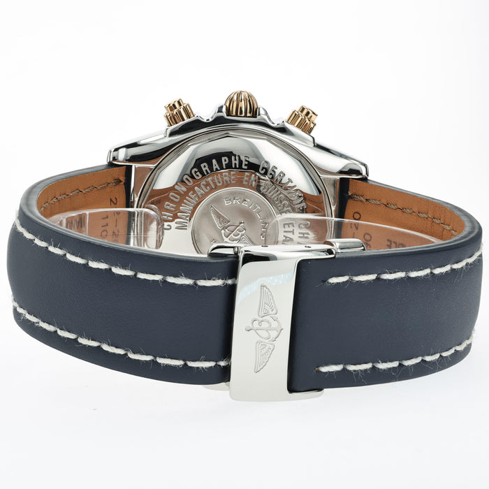 Breitling Chronomat Evolution Black Dial 18k Yellow Gold & Steel B13356