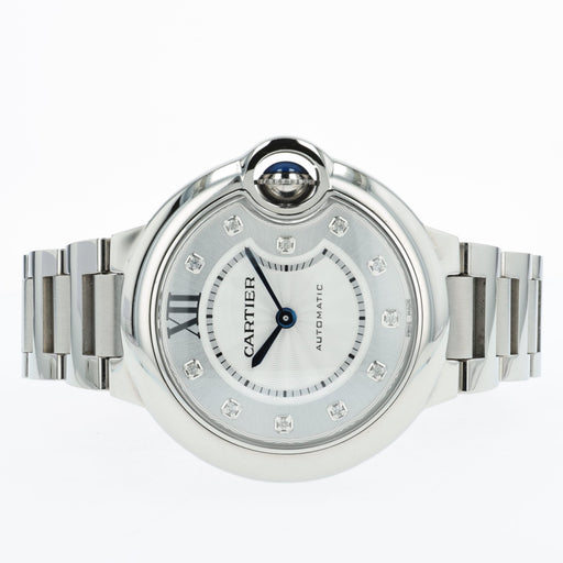 Cartier Ballon Bleu 33MM Automatic Factory Diamond Dial Steel WE902074 3489