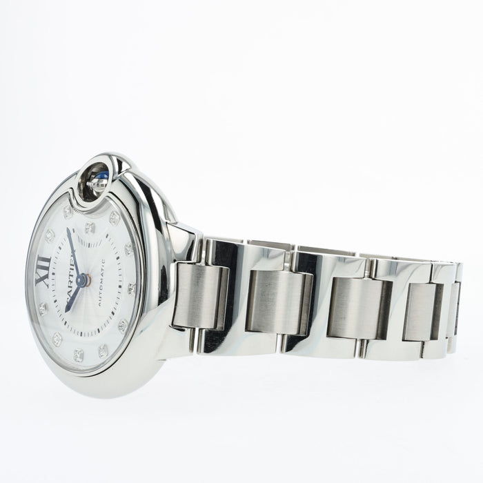 Cartier Ballon Bleu 33MM Automatic Factory Diamond Dial Steel WE902074 3489